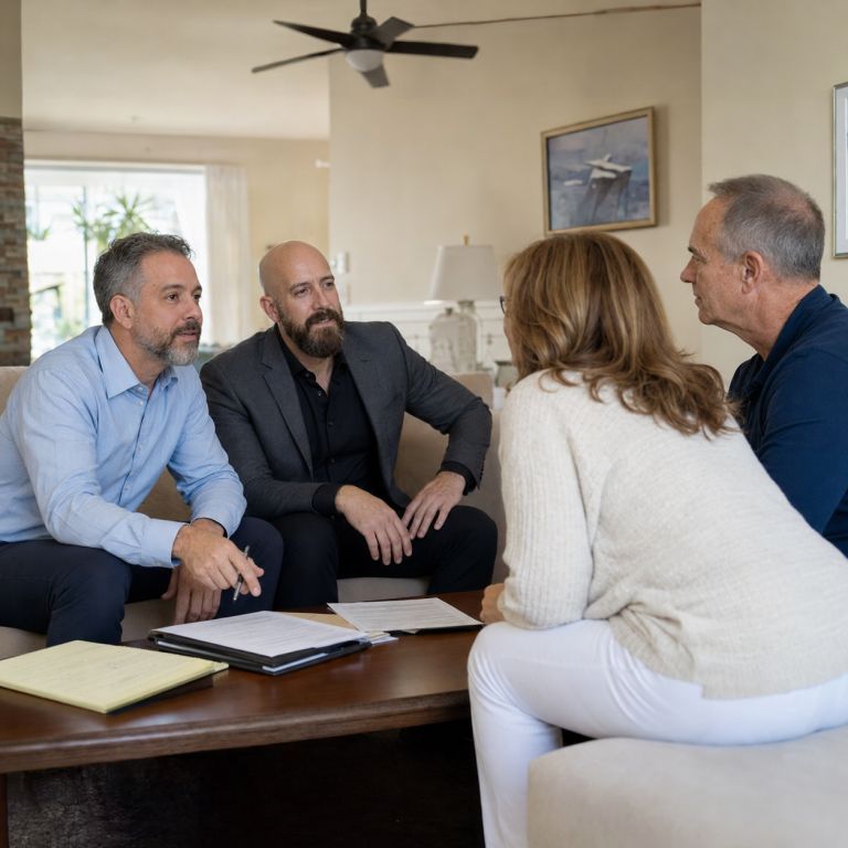The Ligon Group reviewing a Florida residential investment property for rental acquisition