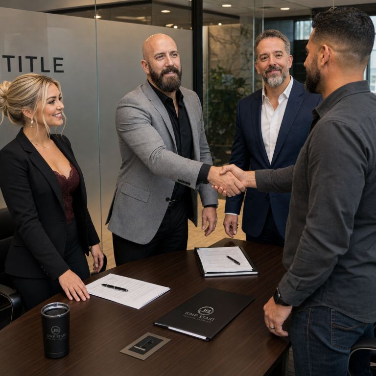 Michael Ligon and David Ligon at a Miami real estate closing for a newly acquired Florida residential property