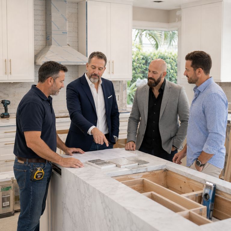 Michael Ligon and David Ligon at a kitchen remodel renovating and repositioning a residential investment property