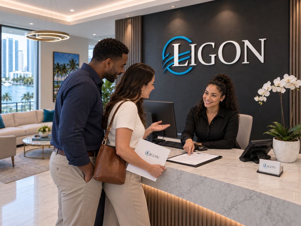 Resident reviewing helpful resources and property information for a residential rental home within The Ligon Group portfolio