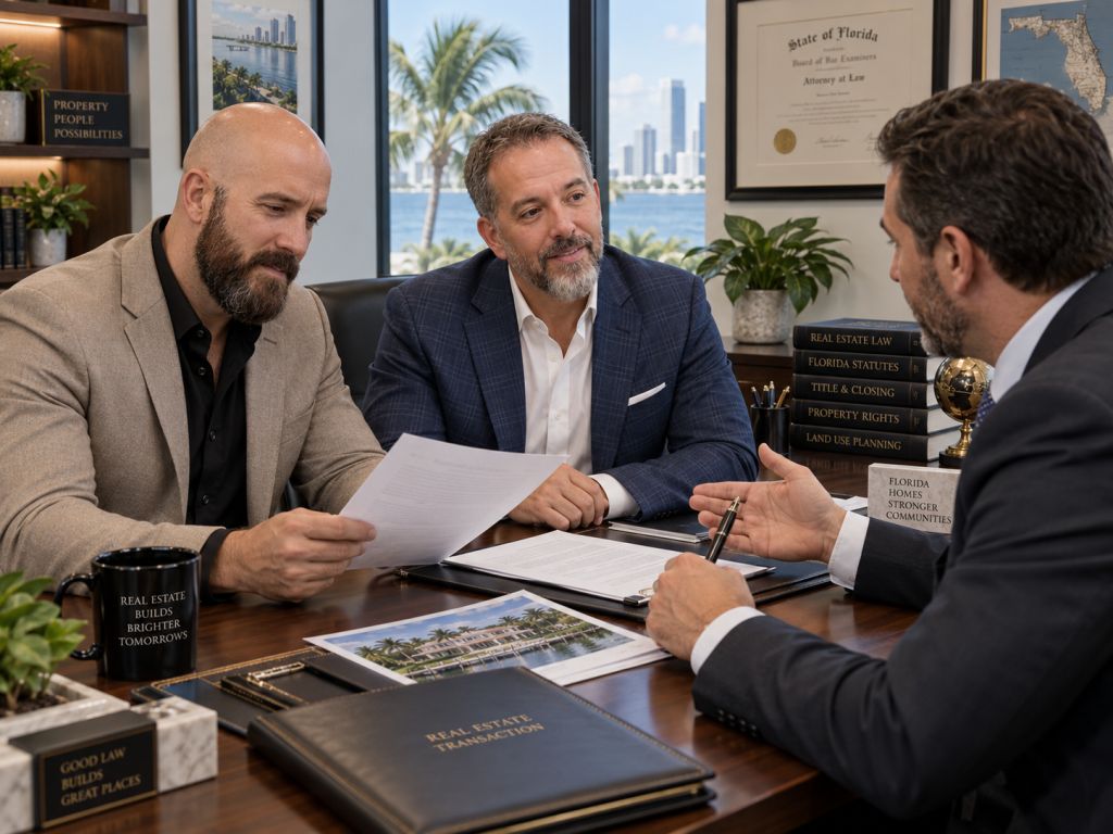 The Ligon Group working with a Florida real estate attorney on a residential property acquisition