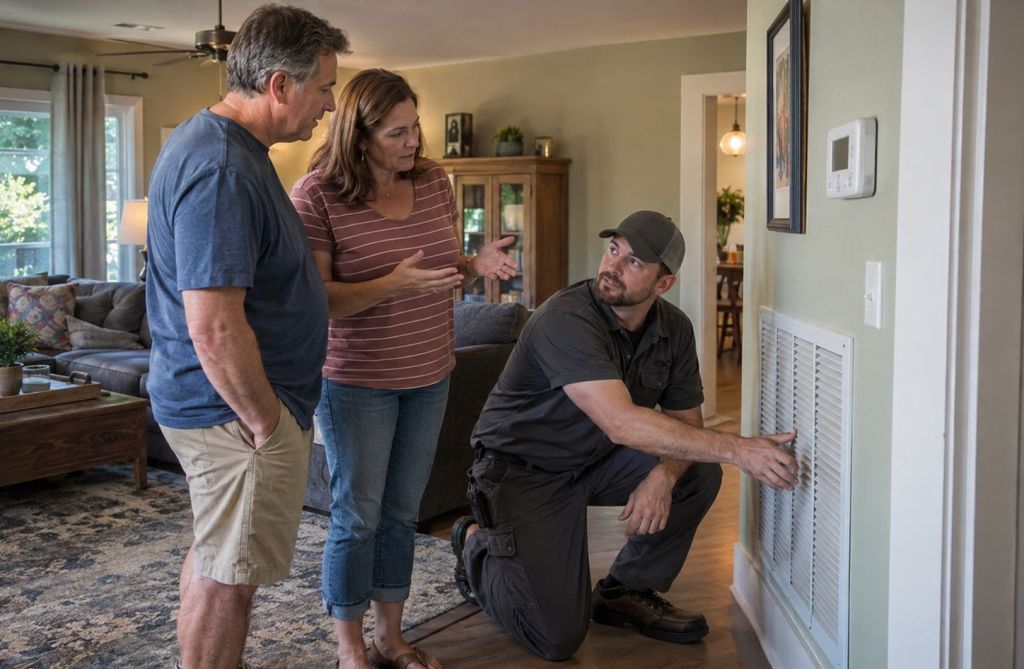 Resident submitting a maintenance and repair request for a residential rental property within The Ligon Group portfolio